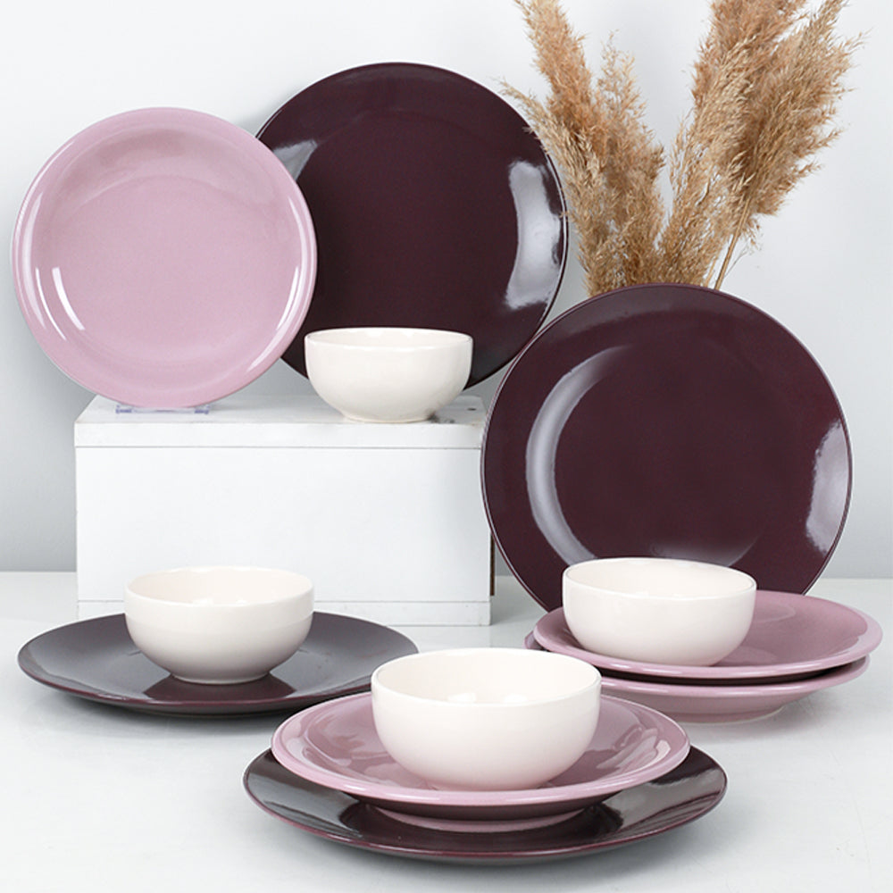 Degrade Violet Purple Geschirr set 4 Personen 12-teilig