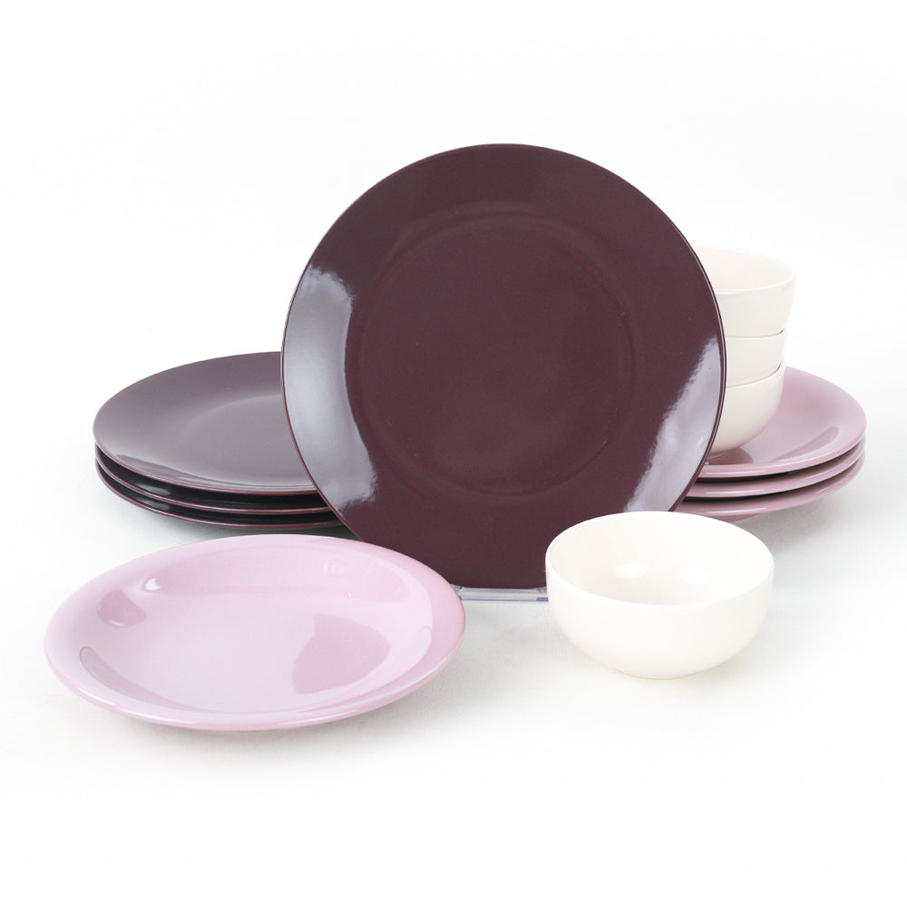 Degrade Violet Purple Geschirr set 4 Personen 12-teilig