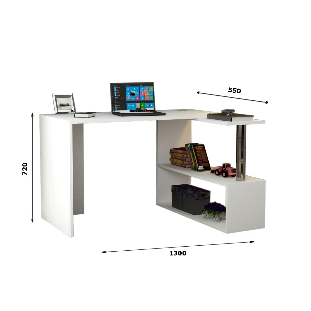 Study home desk corner L-shape | Darmstadt