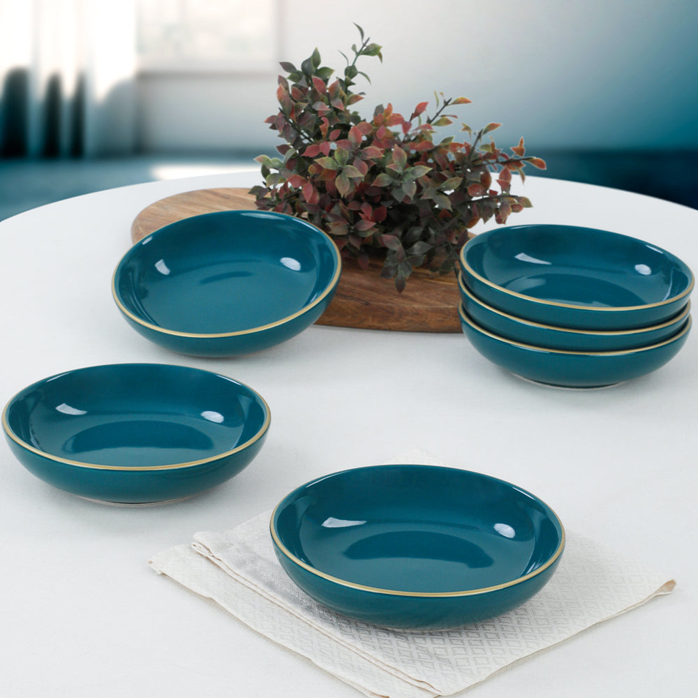 Petrol Blue Tapas/Snack/Sauce plate 13 Cm 6 Pieces