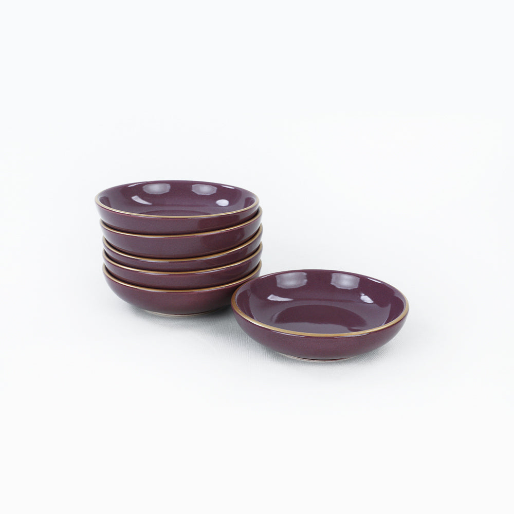 Purple Tapas/Snack/Sauce plate 13 Cm 6 Pieces