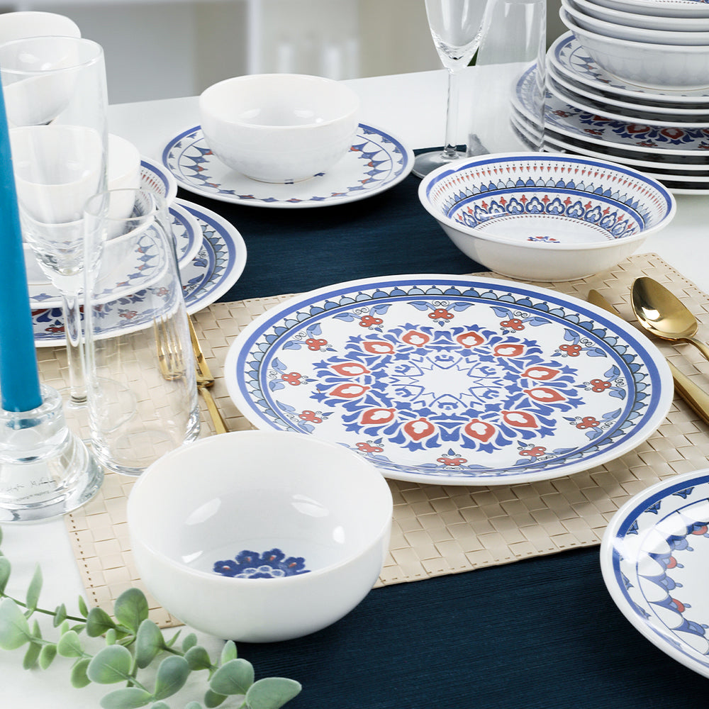 Tile Dinner set 6 Persons 24 Pieces