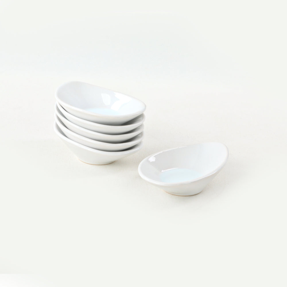 White Wave Tapas/Snack/Sauce plate 12 Cm 6 Pieces