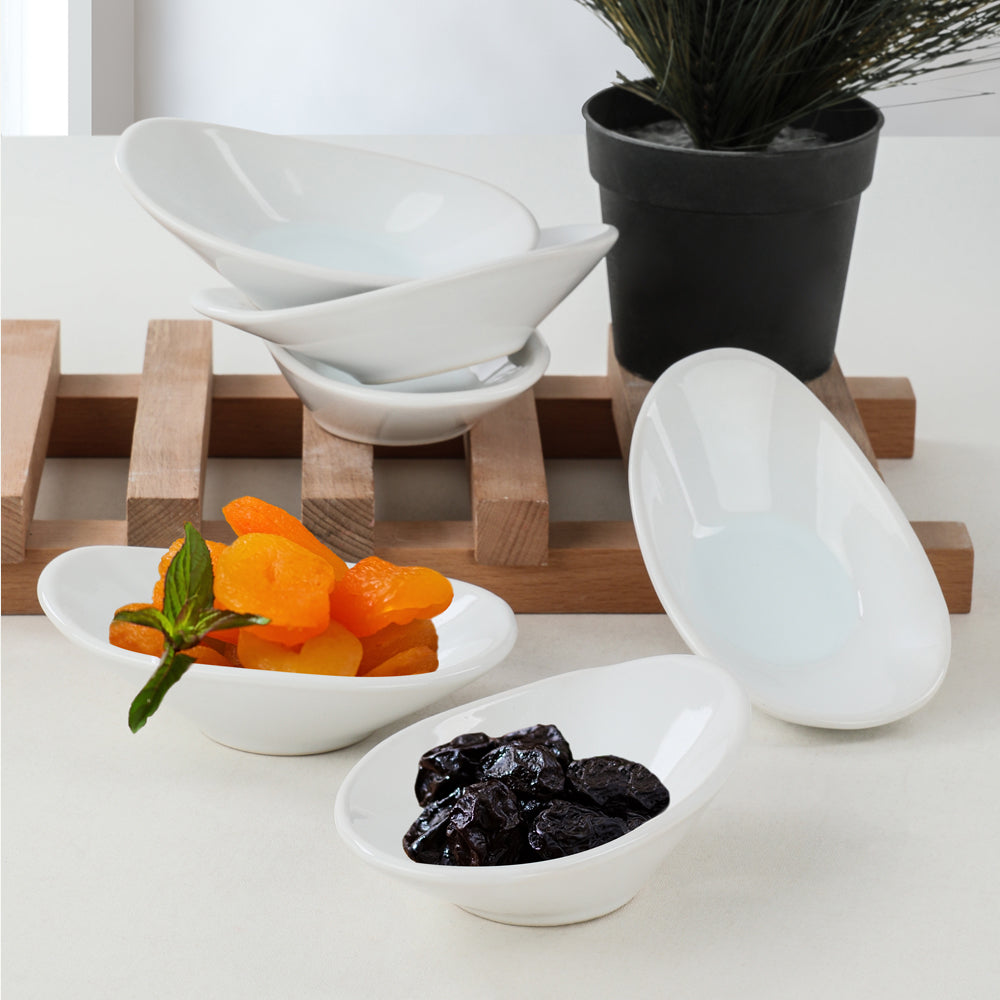 White Wave Tapas/Snack/Sauce plate 12 Cm 6 Pieces