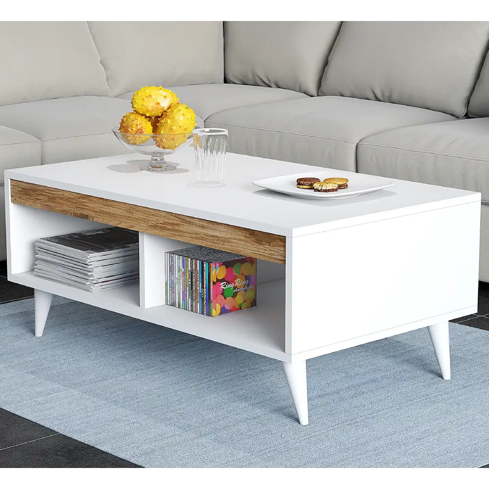 Coffee table rectangle with storage compartments | Österbyn