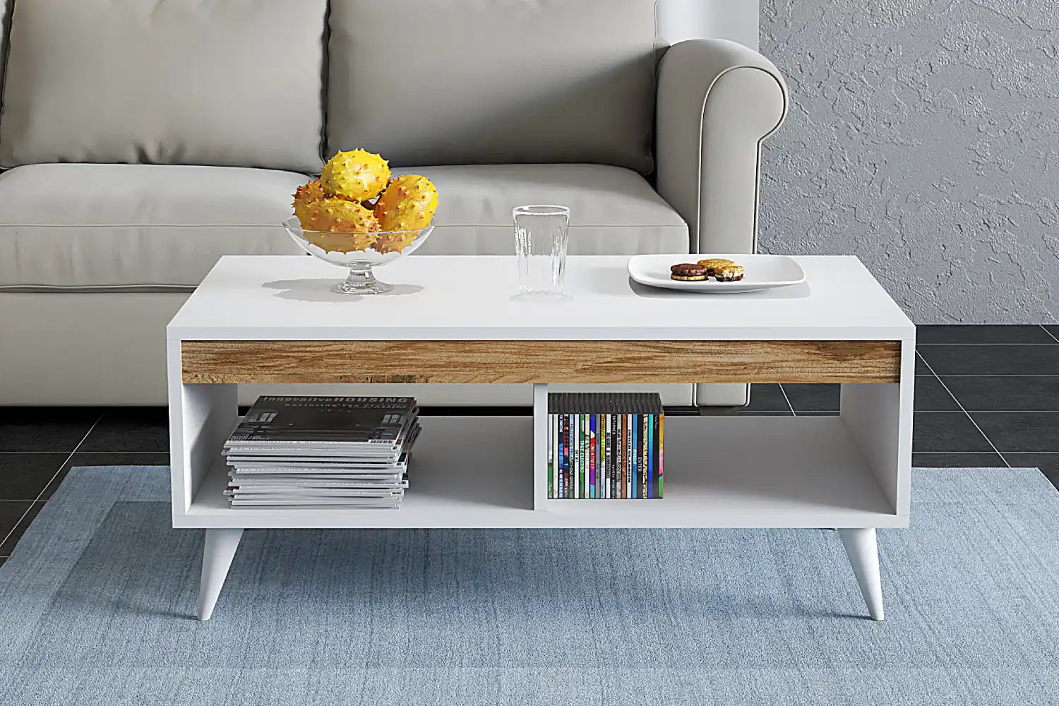 Coffee table rectangle with storage compartments | Österbyn