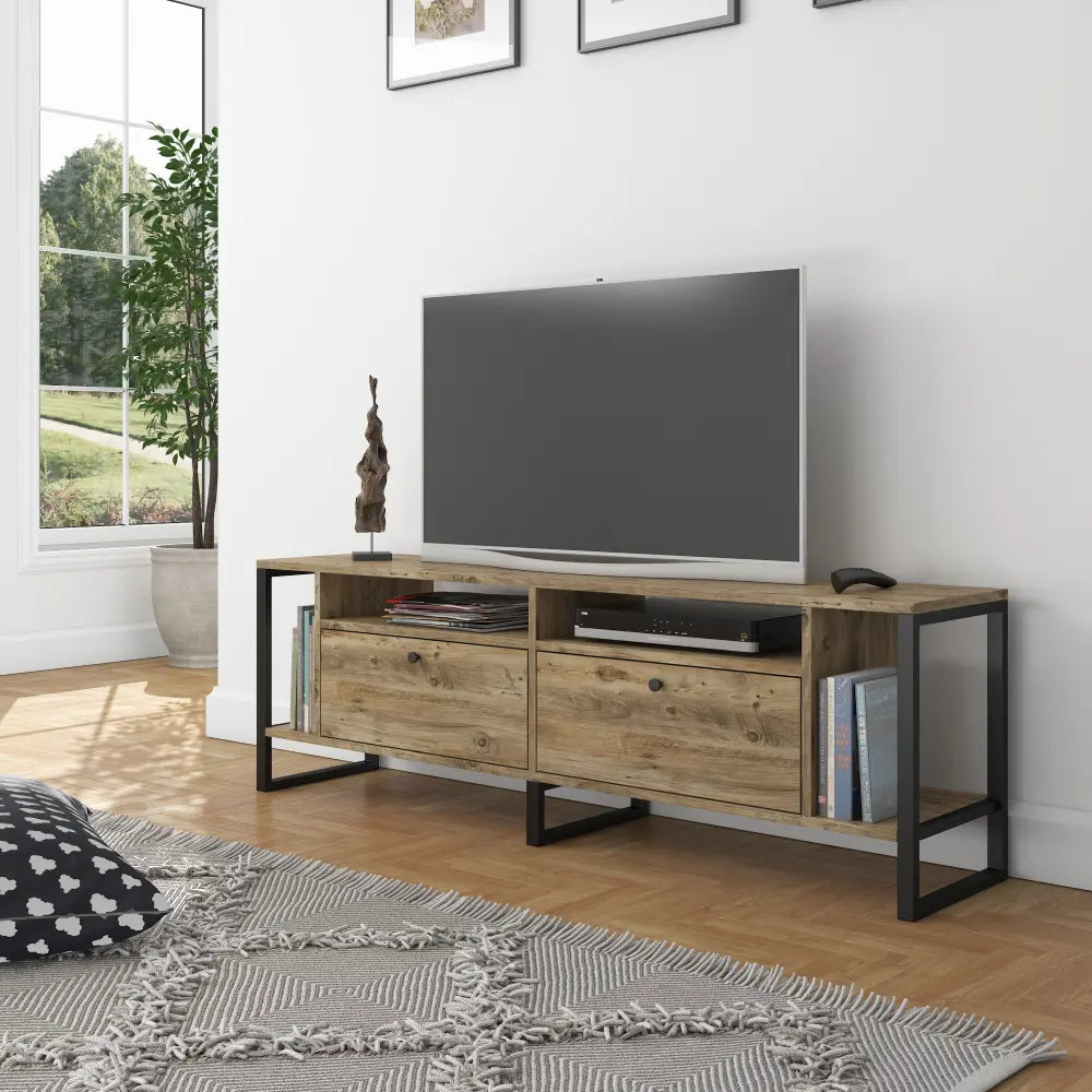 TV Stand 150 cm Standing - Oak - Industrial | Vidsel