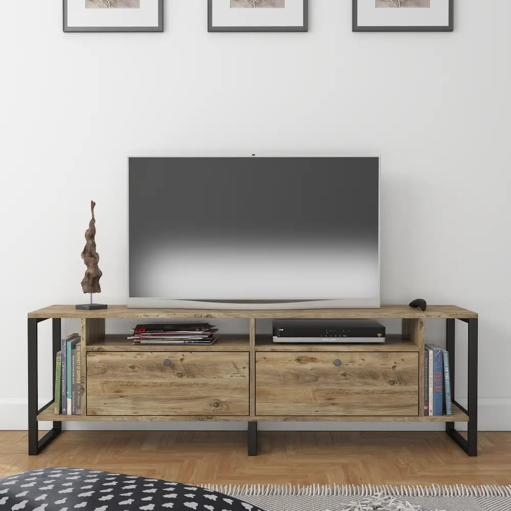 TV Lowboard 150 cm stehend – Eiche – Industrie | Vidsel