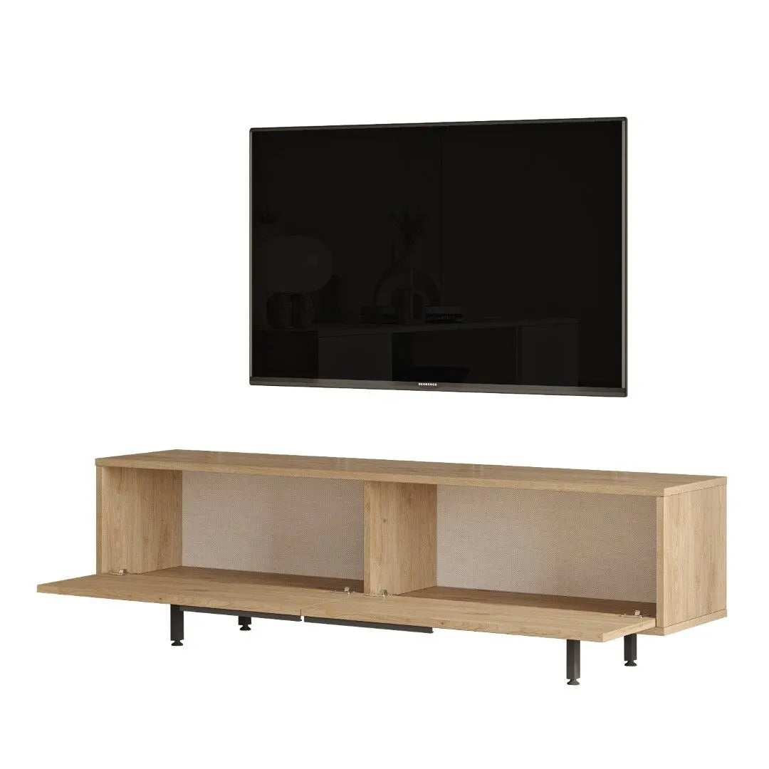 TV Lowboard Rattan 160 cm Stehend | Wave