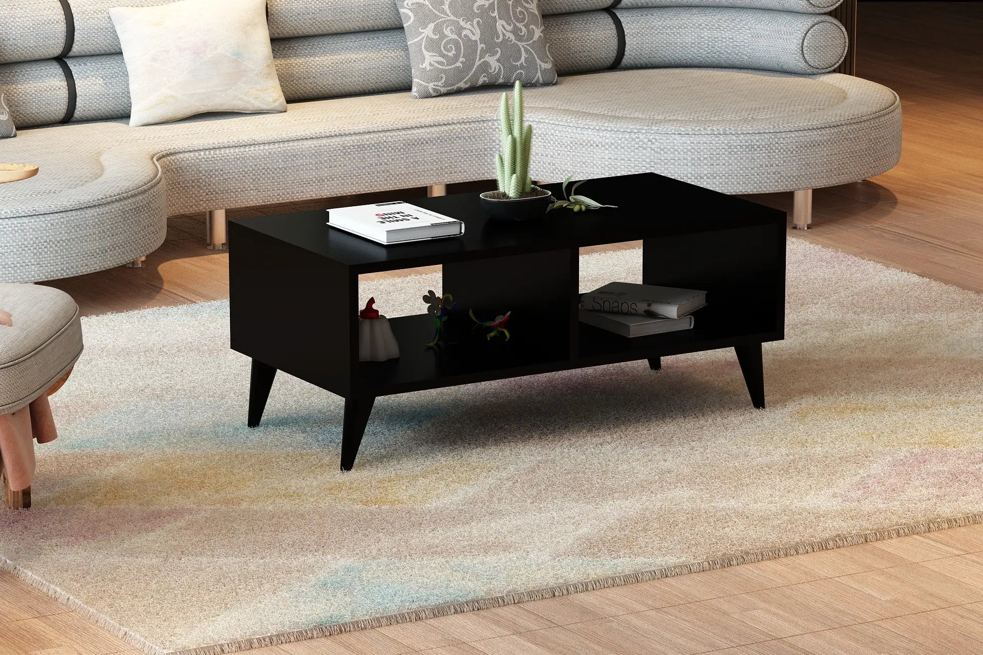 Coffee table rectangle with legs | Vidsel