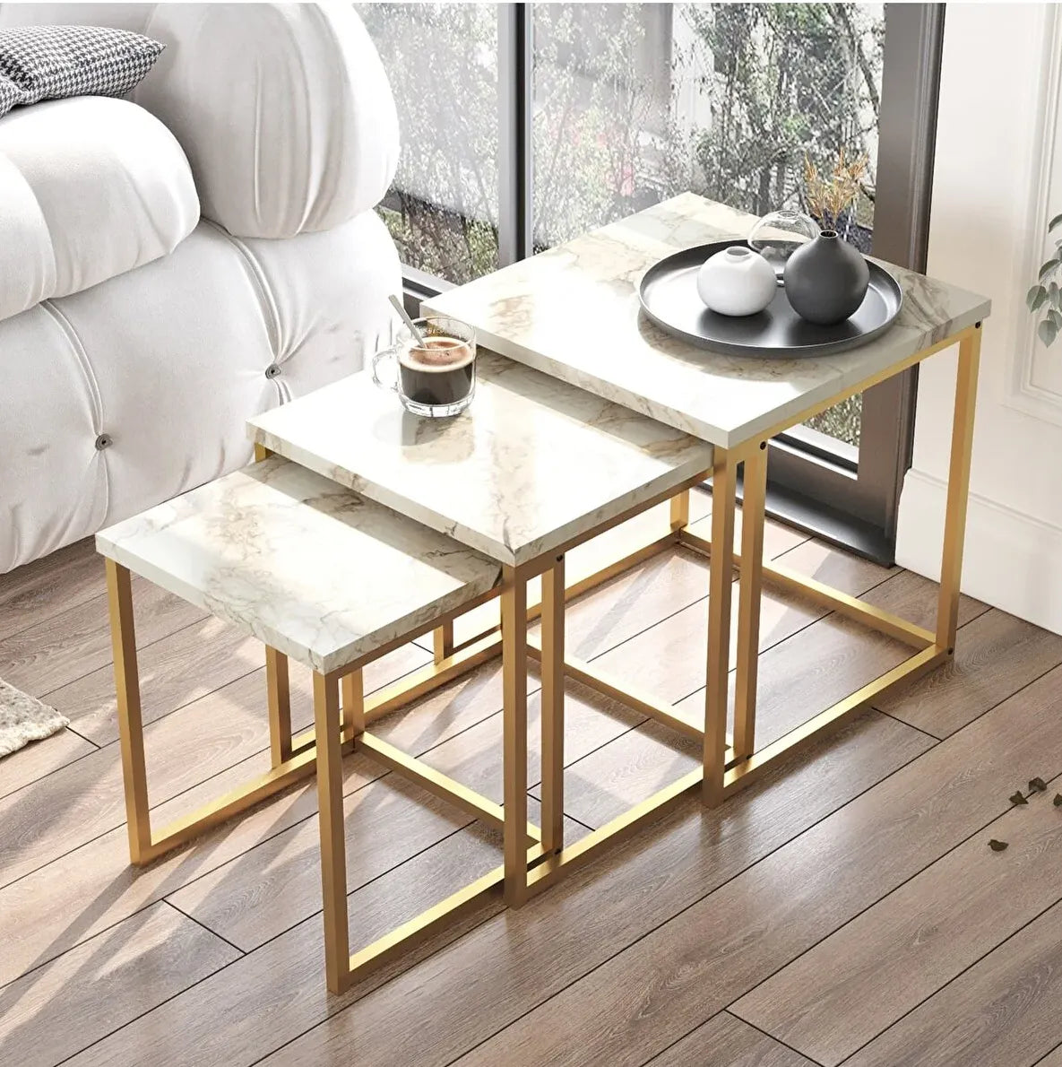 Coffee table / Nesting Table 3-Pieces | Contra