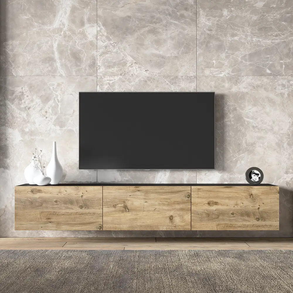 TV Lowboard 180 cm schwebend – Holzmaserung | Vetlanda