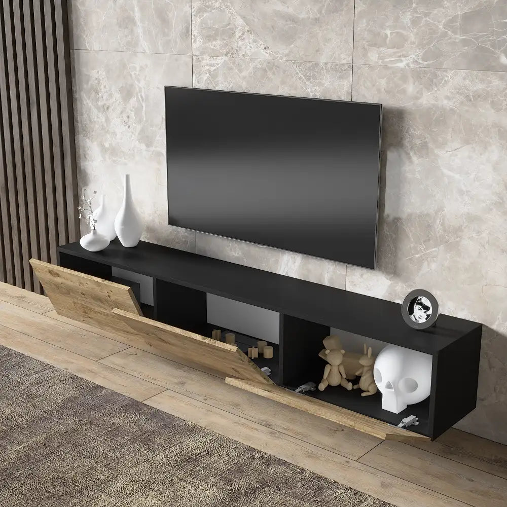 TV Lowboard 180 cm schwebend – Holzmaserung | Vetlanda