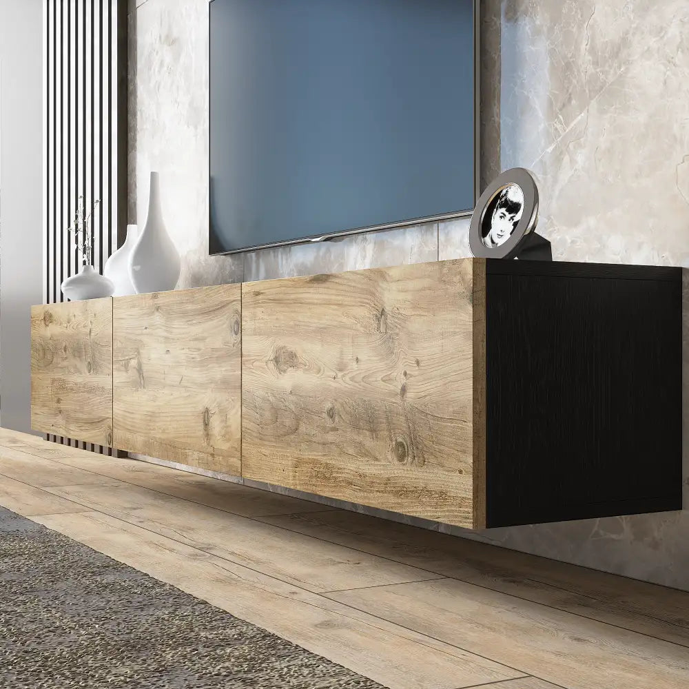 TV Stand 180 cm Floating - Wood grain | Vetlanda