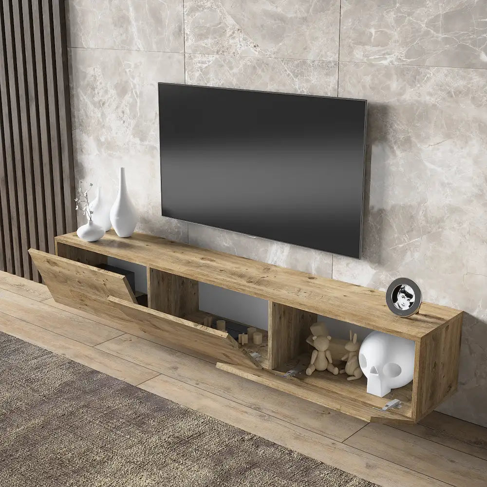 TV Lowboard 180 cm schwebend – Holzmaserung | Vetlanda