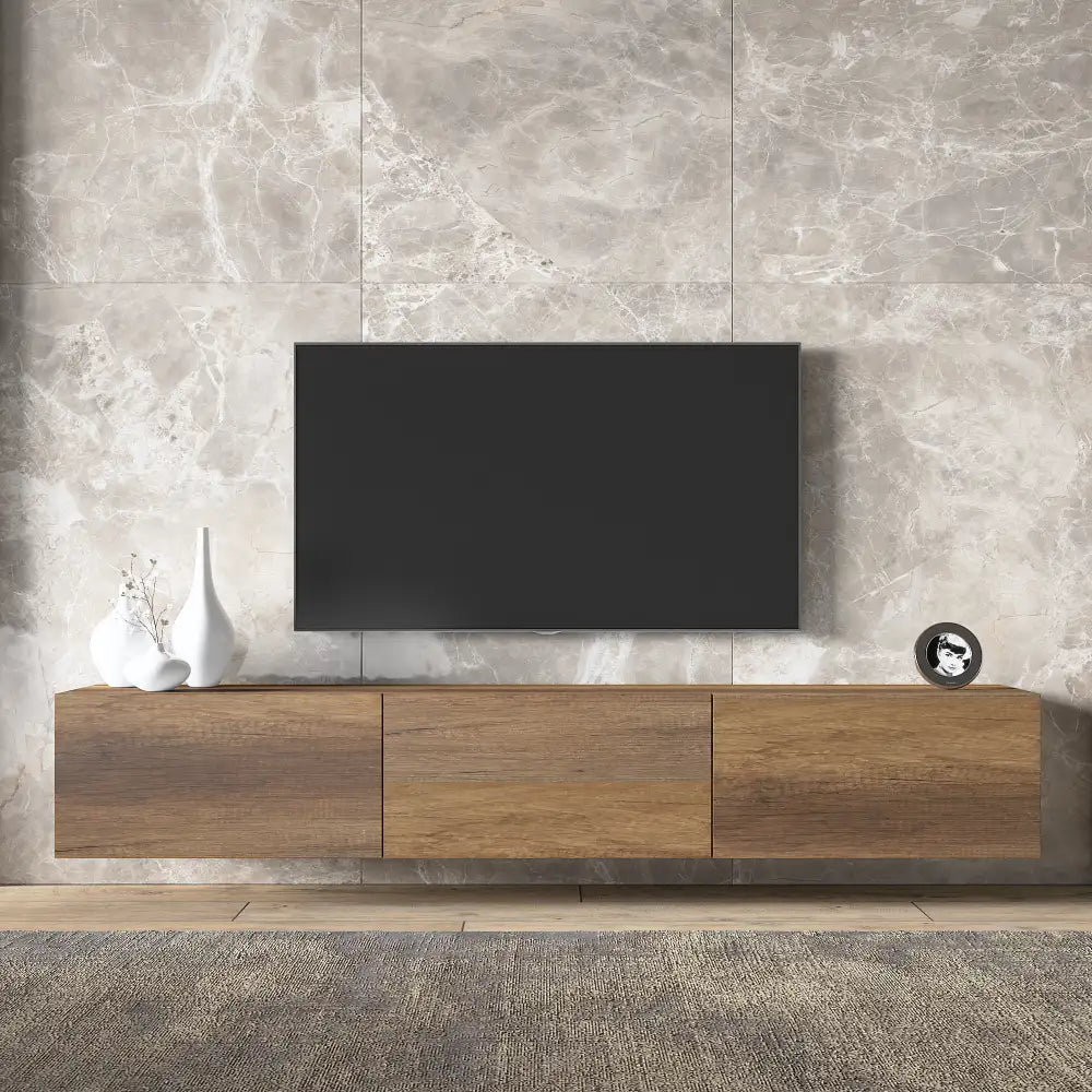 TV Stand 180 cm Floating - Wood grain | Vetlanda