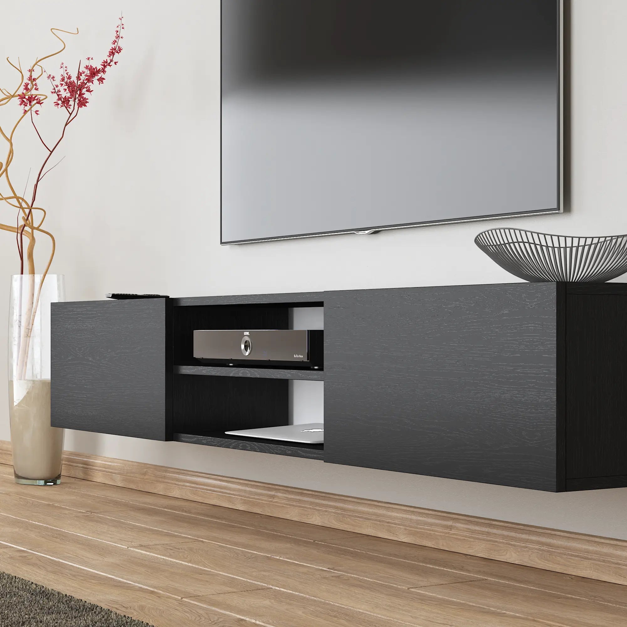 TV Stand 180 cm Floating with open shelf | Kumla