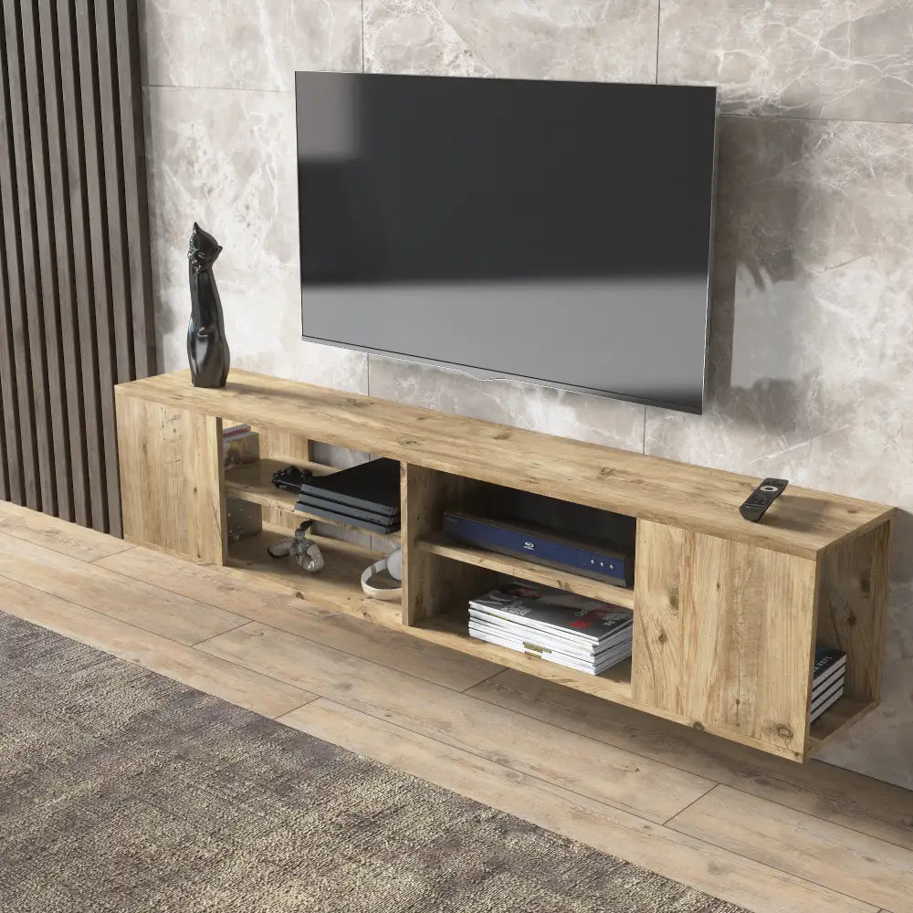 TV Stand 180 cm Floating - Wood grain | Alvesta