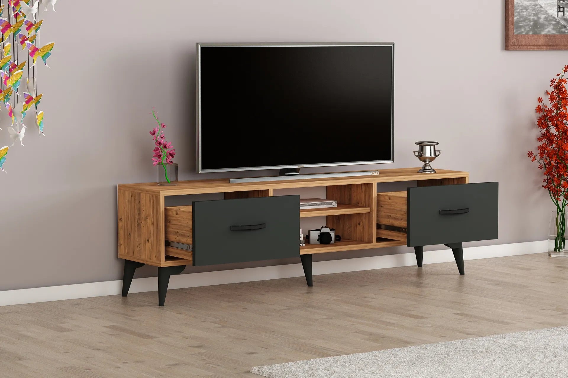 TV Stand 180 cm Standing - Oak | Adak