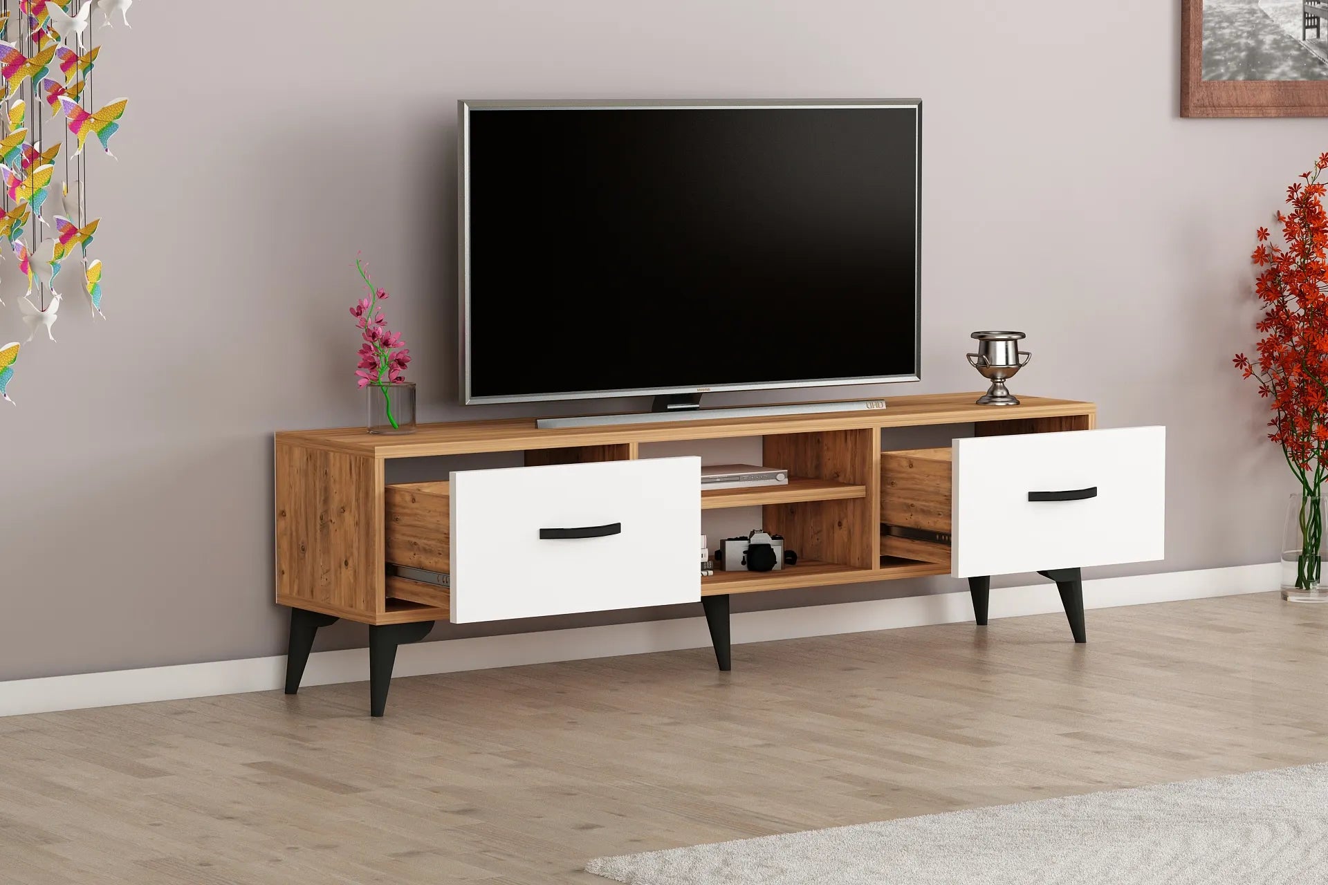 TV Stand 180 cm Standing - Oak | Adak