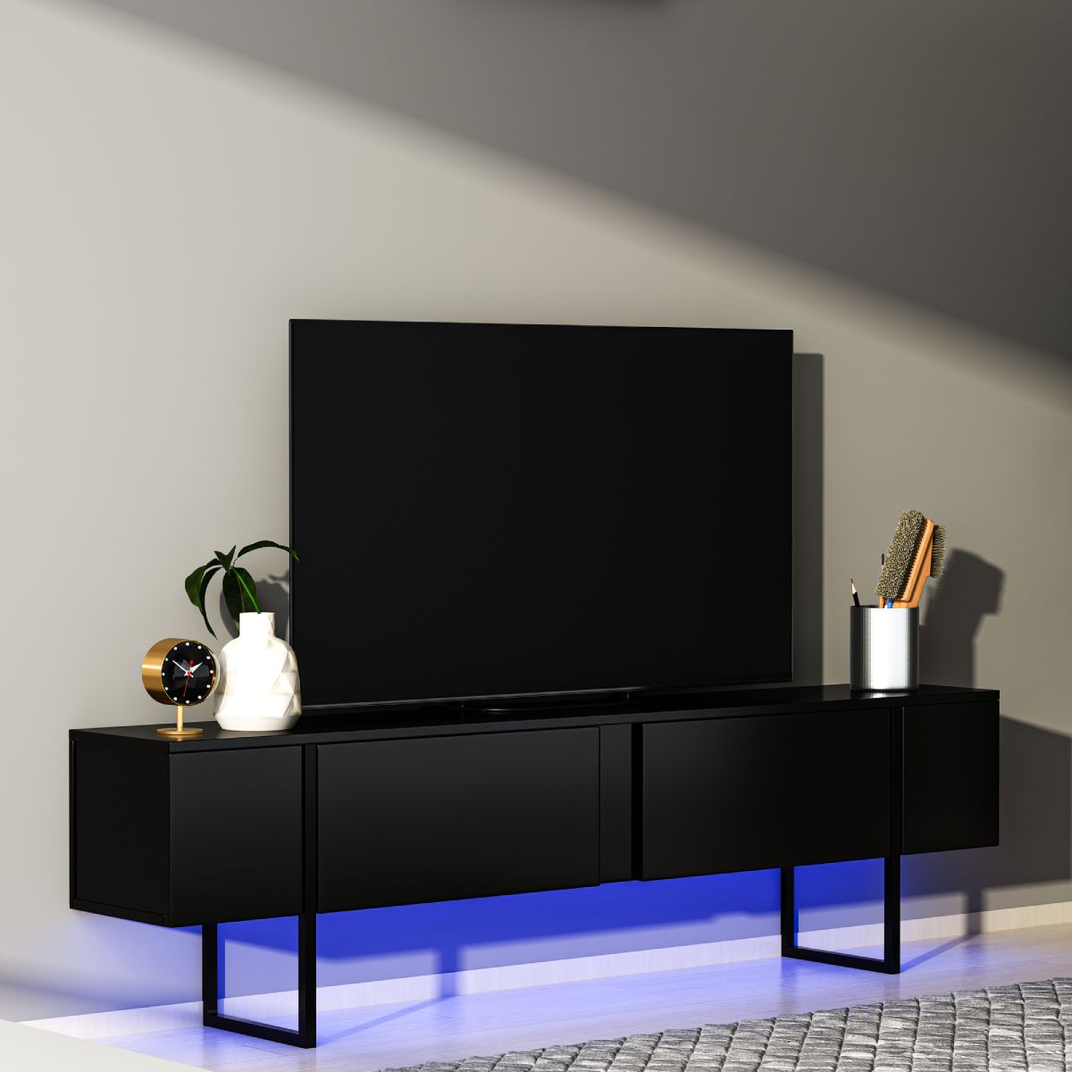 TV stand 180 cm LED light | Viborg