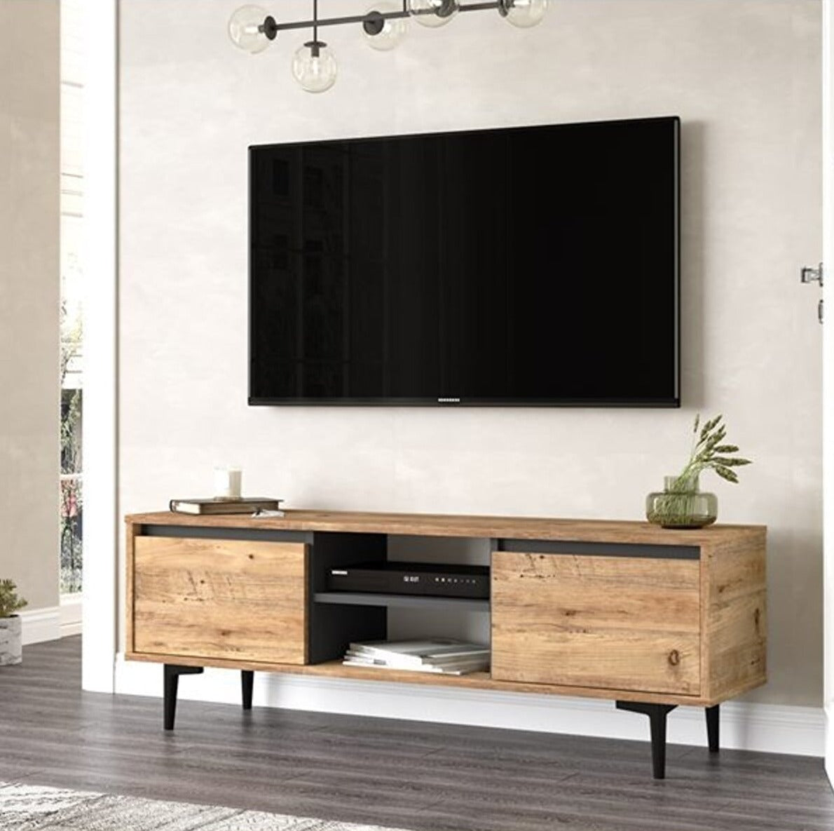 TV stand 140 cm Industrial Oak style